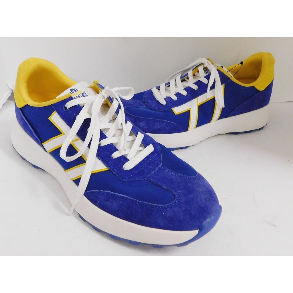 Le Tigre Baxter Sneakers Blue Yellow Lace Up Lifestyle Shoes Mens US 11 M